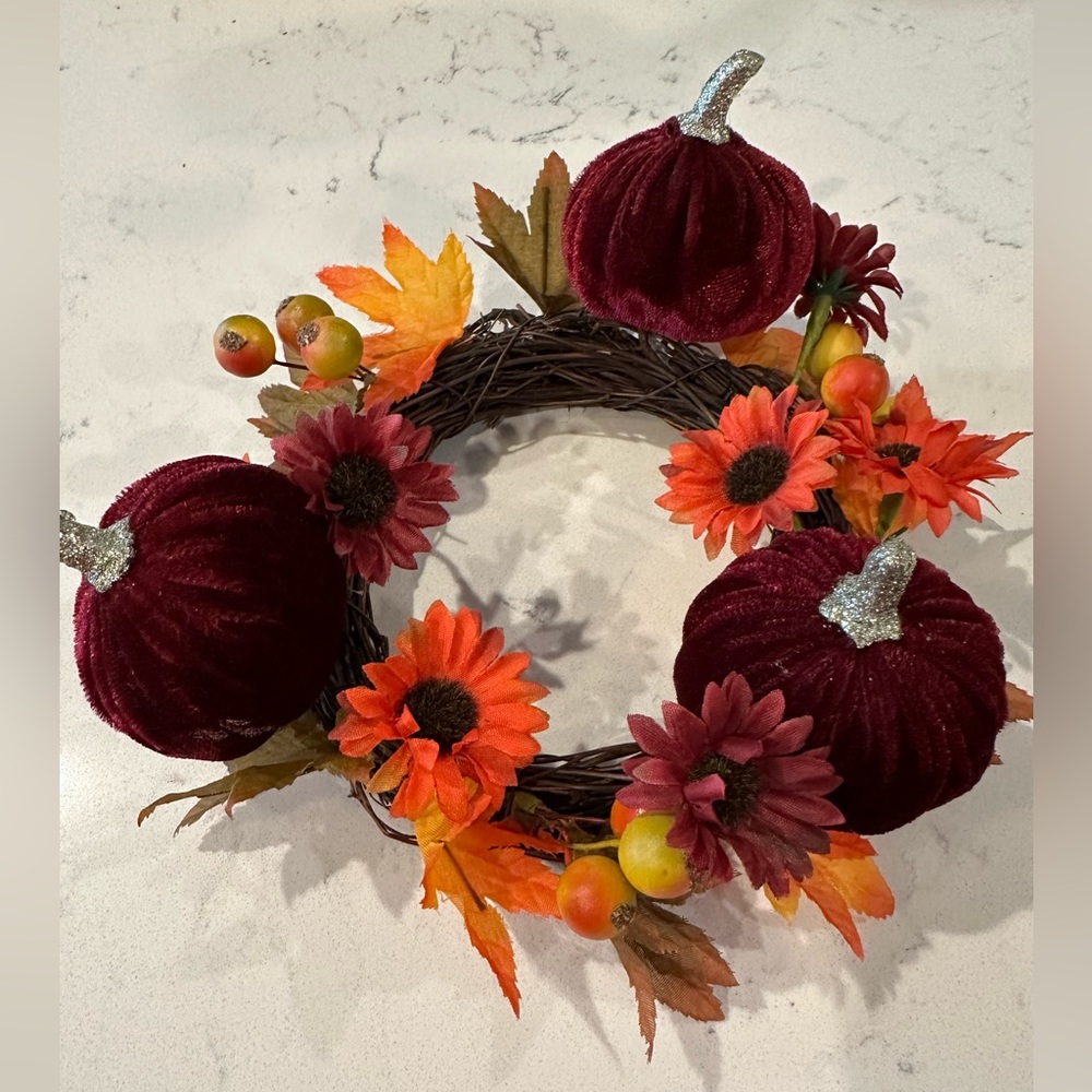 Bath and body works 3 wick pumpkin candle holder